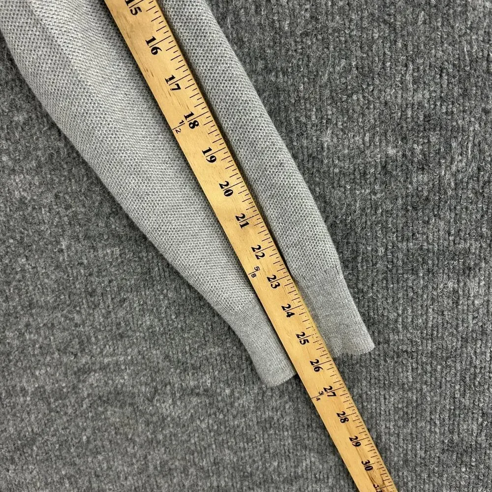 Polo Ralph Lauren Sweater Mens Large Gray 1/4 Zip Mock Neck Pima Cotton Preppy